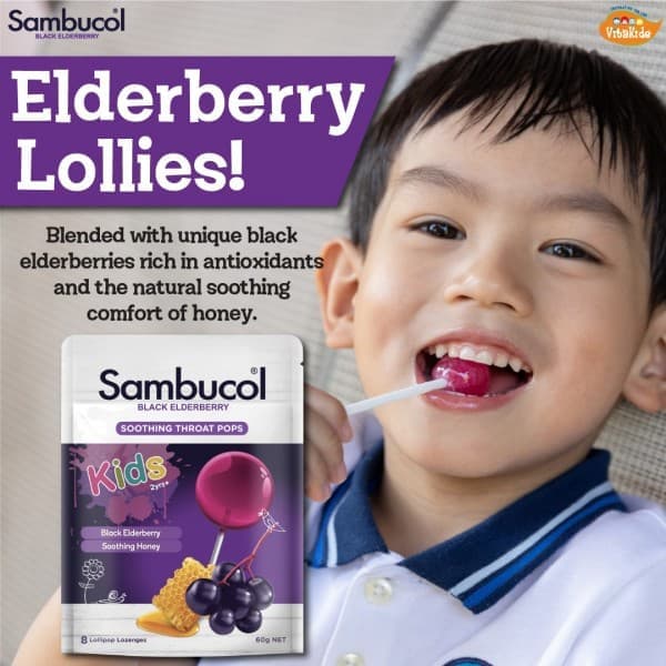 Sambucol兒童黑接骨木棒棒糖8支