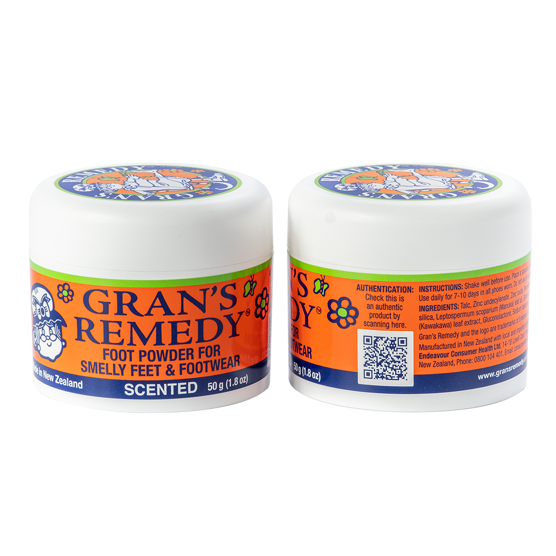Gran's Remedy 老奶奶除臭粉 50g (橘色-花香)