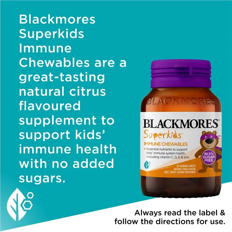 Blackmores 澳佳寶兒童免疫力無糖咀嚼片60粒