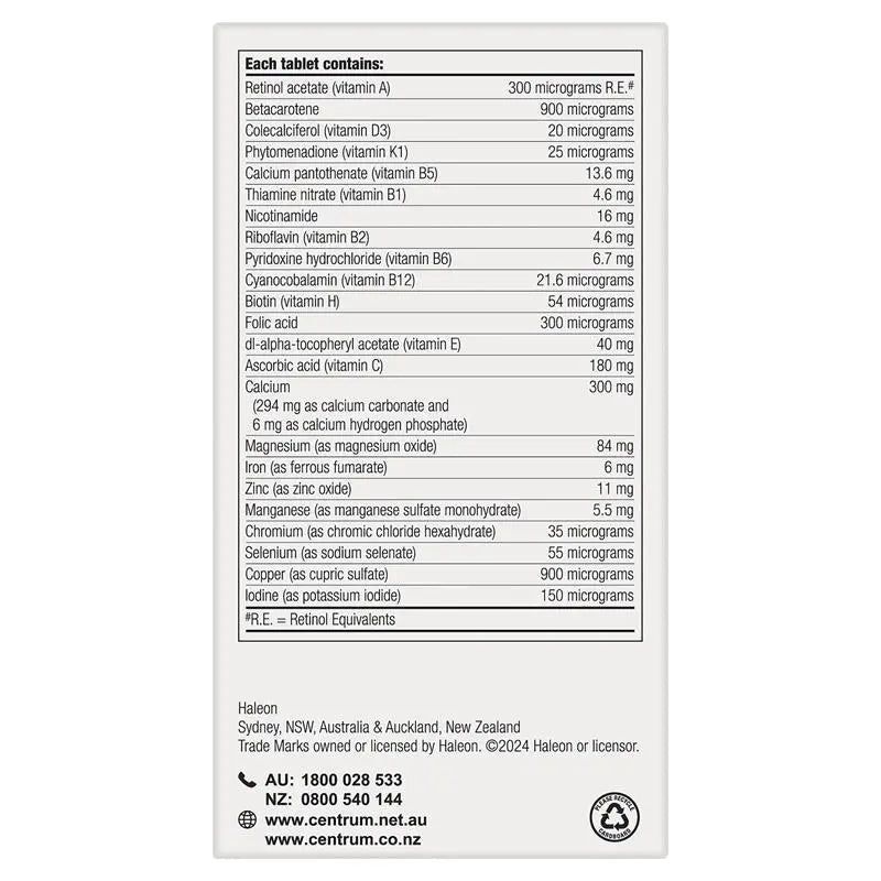 Centrum 善存男性綜合維他命90粒