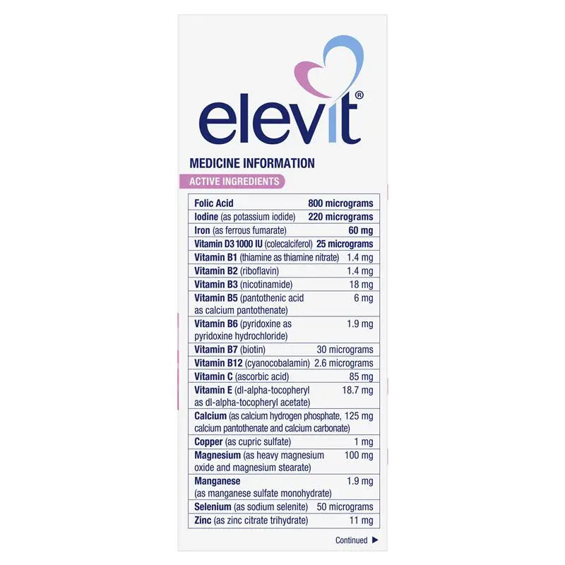 Elevit 愛樂維孕婦複合維生素 100粒