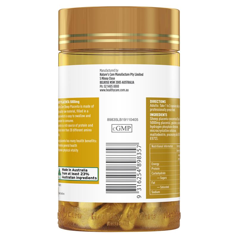 Healthy Care 羊胎素膠囊 5000mg 100粒
