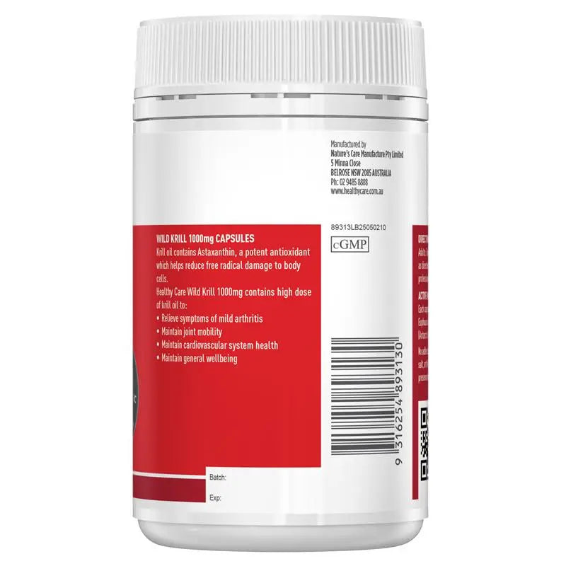 Healthy Care 高含量磷蝦油 1000mg 60粒