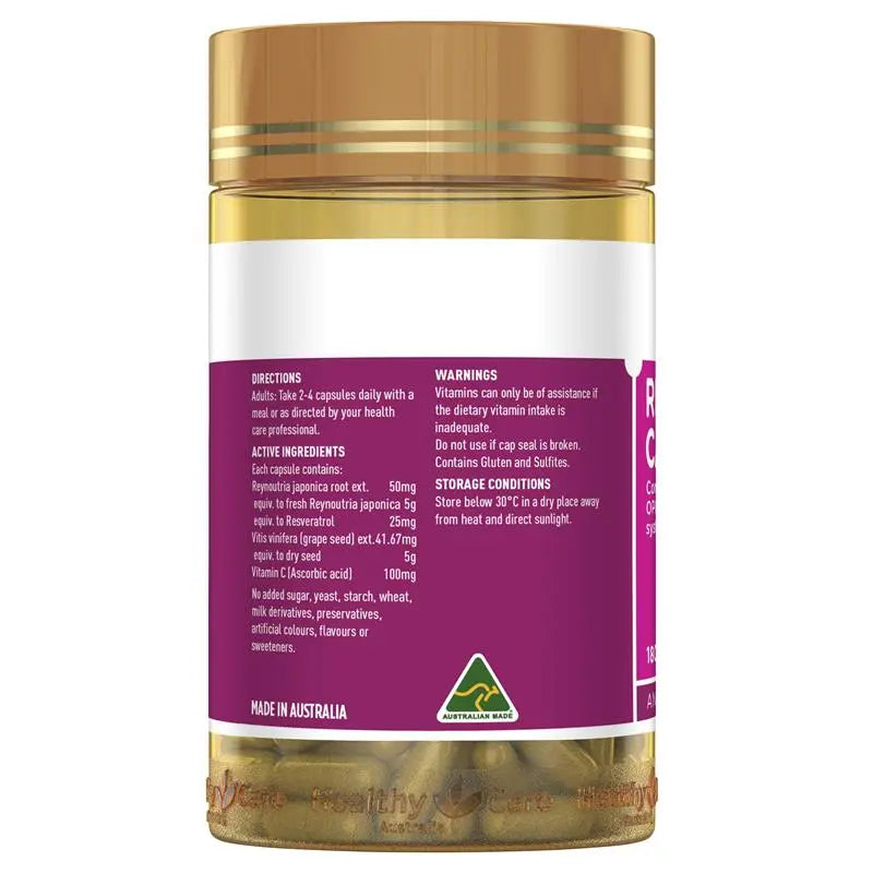 Healthy Care 葡萄白藜蘆醇膠囊 180粒