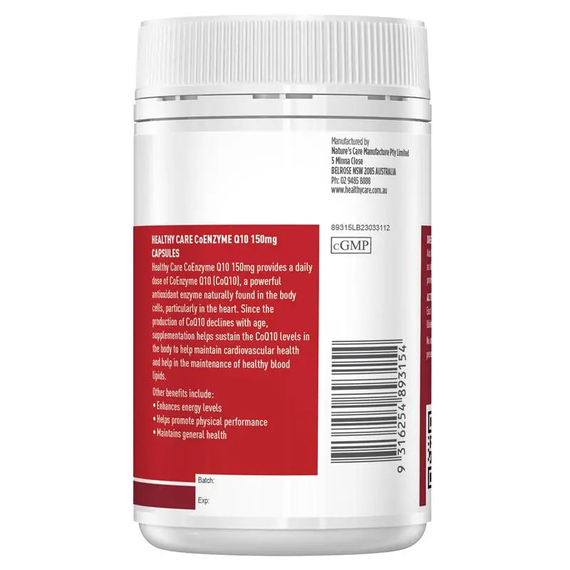 Healthy Care 輔酶Q10軟膠囊 150mg 100粒