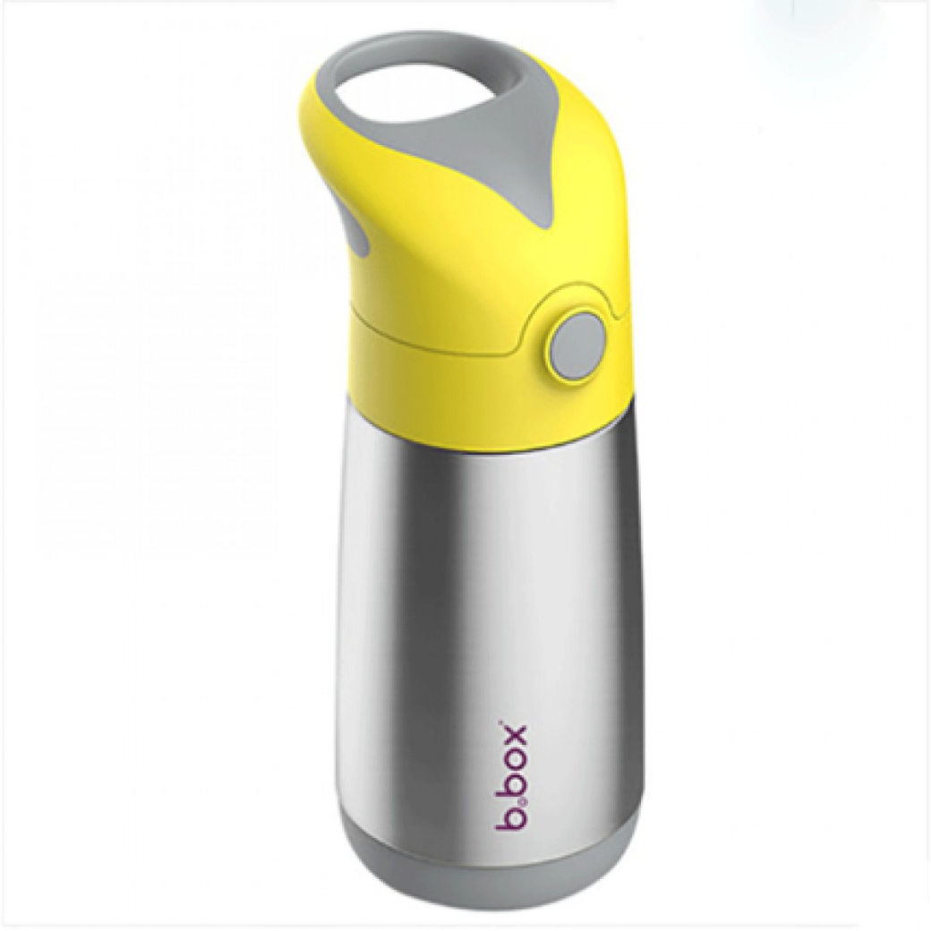 B.box 兒童保溫杯 可攜式不銹鋼水壺 350ml (黃)