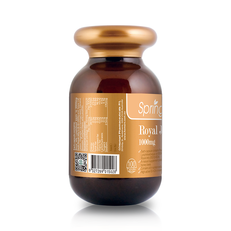 Spring Leaf 蜂王乳膠囊1000mg 100粒