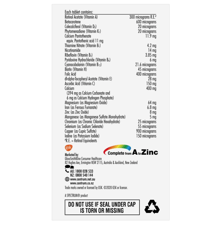 Centrum 善存女性綜合維他命90粒