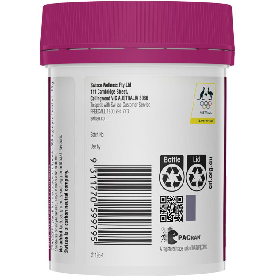 Swisse 高濃度蔓越莓精華膠囊90粒