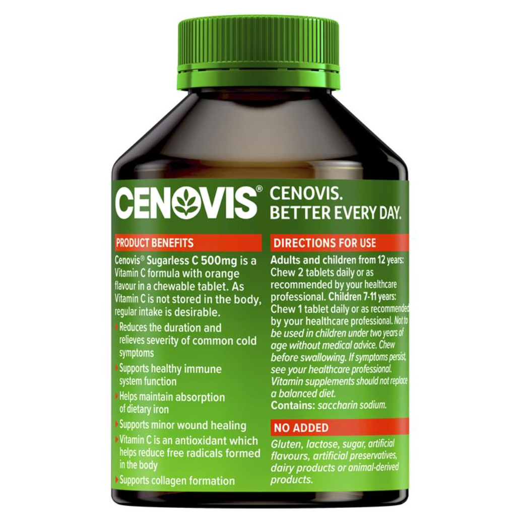 Cenovis 天然無糖維他命C 500mg咀嚼片300粒
