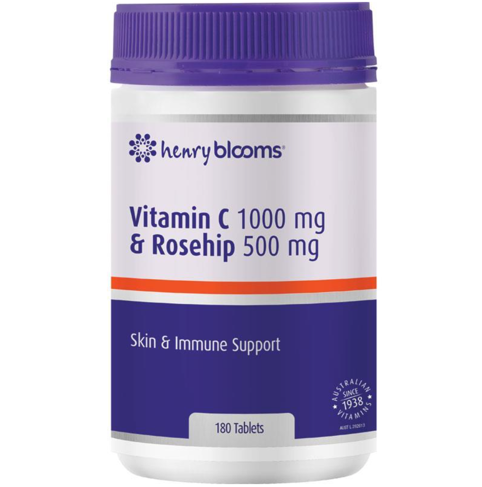 Henry Blooms 維生素C1000毫克+野玫瑰果500毫克180片