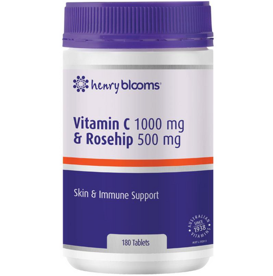 Henry Blooms 維生素C1000毫克+野玫瑰果500毫克180片